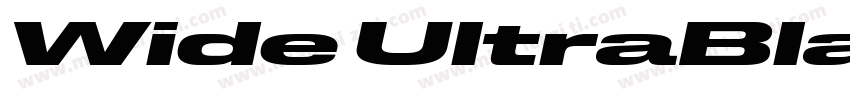 Wide UltraBlack字体转换